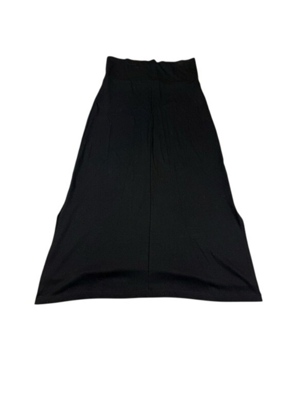 Savvi medium Black Midi Skirt W/ Side Slit Stretch high waist (CC1044) - Picture 5 of 11